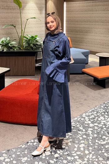 Lamelif Kot Salopet Koyu Mavi