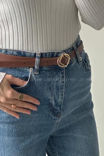 Brown Belted Silver Belt