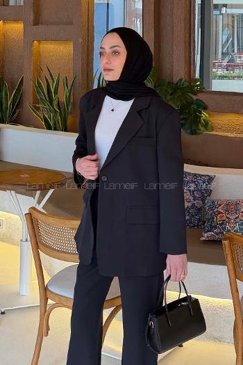 Black V Neck Long Arm Cotton Jacket