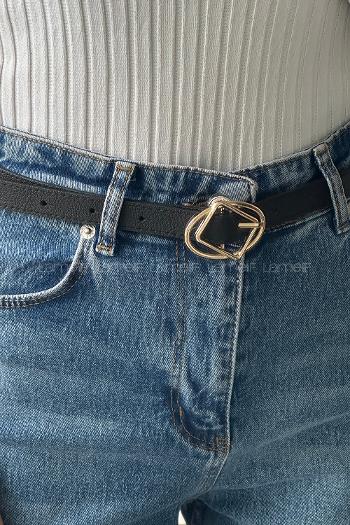 Black Belted Silver Belt