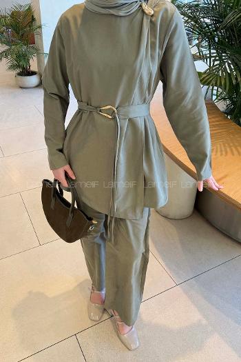 Lamelif Tensel Toka Detaylı Takım Haki