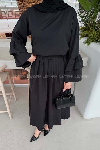 Lamelif Etekli Takım Siyah