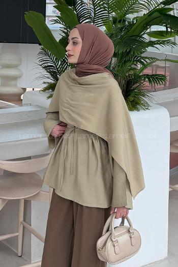 Lamelif Şallı Bluz Bej