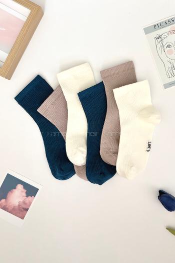 Lamelif 3lü İhracat Yarım Konç Çorap