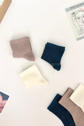 Lamelif 3lü İhracat Yarım Konç Çorap