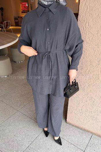 Lamelif Bağlamalı Takım Antrasit