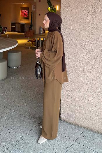 Lamelif Çift Cepli Takım Toprak