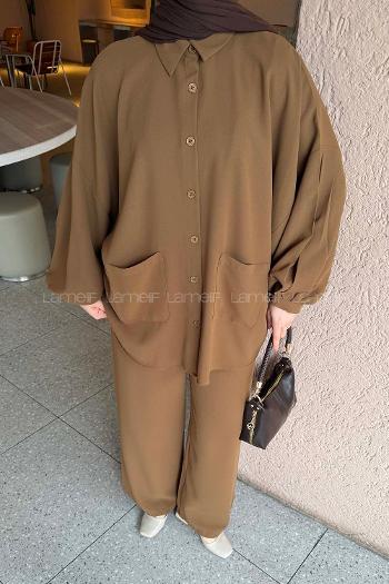 Lamelif Çift Cepli Takım Toprak