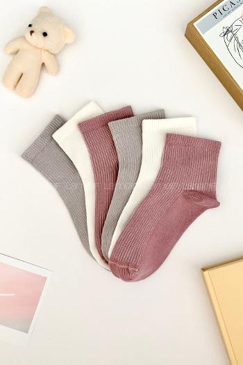 Lamelif 3lü Fırfırlı Kolej Çorap