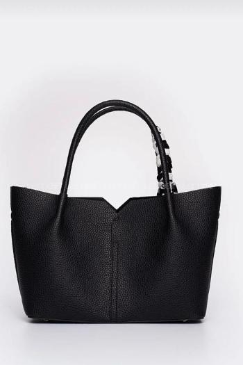 Lamelif Fular Detaylı El Ve Omuz Çantası Kadın Siyah