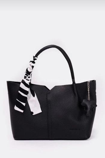 Lamelif Fular Detaylı El Ve Omuz Çantası Kadın Siyah