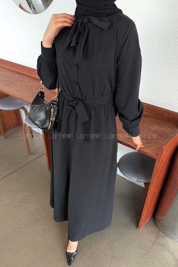 Black Normal Neck Cotton Dresess