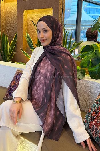 Bitter Burgundy Cotton Striped Shawl