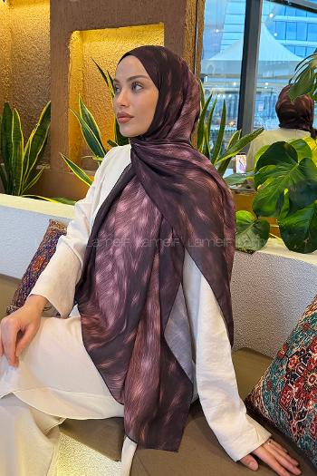 Bitter Burgundy Cotton Striped Shawl