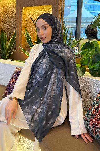 Lamelif Ceylan Desen Soft Şal Siyah