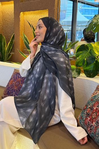 Lamelif Ceylan Desen Soft Şal Siyah