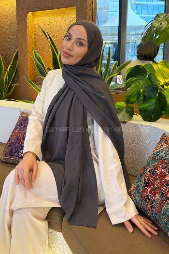Lamelif Comfort Pamuk Şal Antrasit