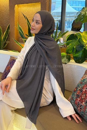Lamelif Comfort Pamuk Şal Antrasit