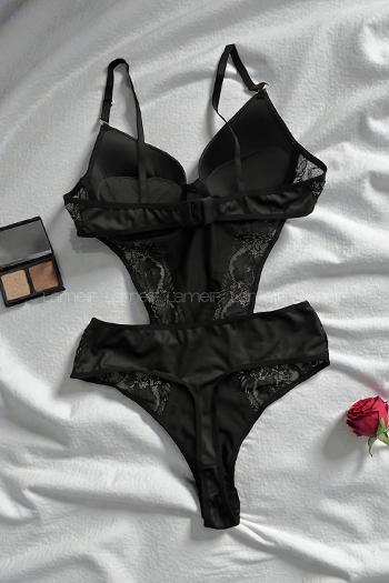 Lamelif KadifeBadysuit Takım