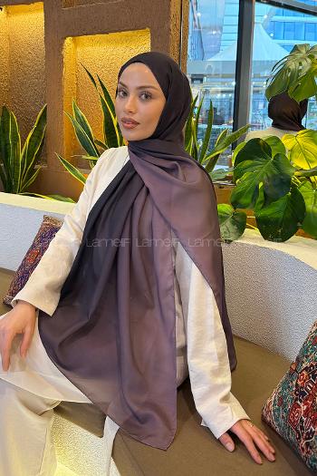 Lamelif Degrade Desen Soft Şal Mürdüm