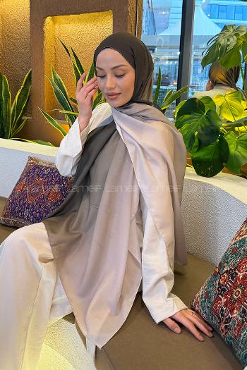 Lamelif Degrade Desen Soft Şal Taş Yeşil