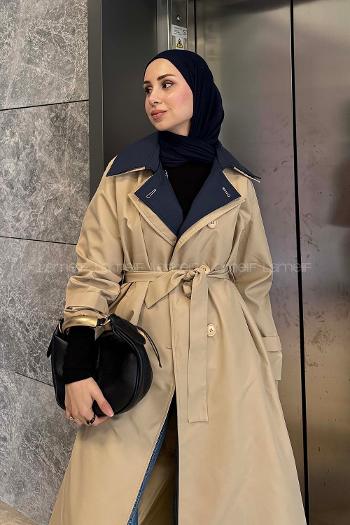 Lamelif Garnili Uzun Trenç Sütlü Kahve