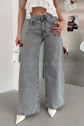 Light Grey Denim High Waist Denim Pants