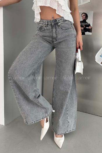 Light Grey Denim High Waist Denim Pants