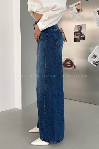 Blue Denim High Waist Denim Pants