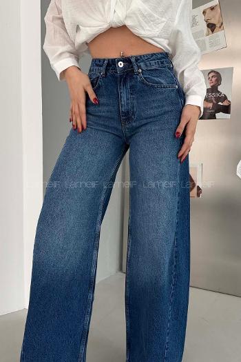 Blue Denim High Waist Denim Pants