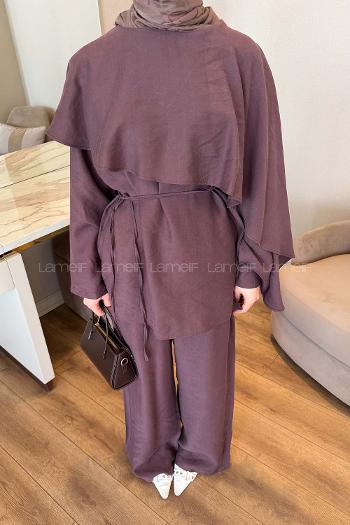 Rose-1 Crew Neck Long Arm Tensel Regular Trousers Comfortable Suit