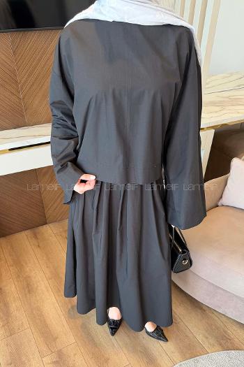 Lamelif Etekli Takım Siyah