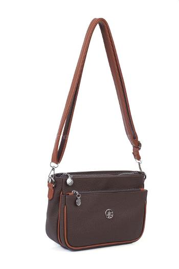 Lamelif Çok Bölmeli Bayan Çapraz Çanta Acı Kahve