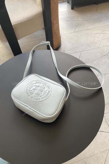 Lamelif Yumuşak Doku Silindir Kadın Çanta Buz Mavisi