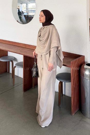 Stone Shirt Collar Long Arm Viscose Fabric Regular Trousers Comfortable Suit