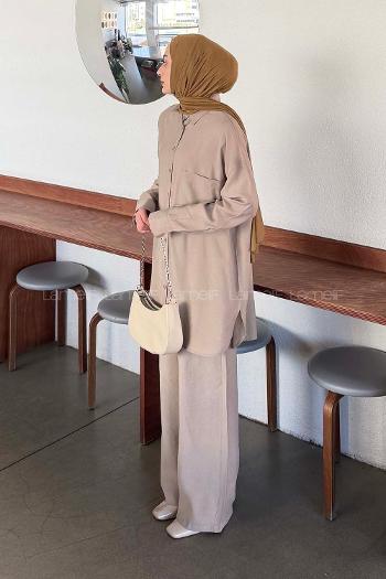 Mink Shirt Collar Long Arm Modal Regular Trousers Comfortable Suit