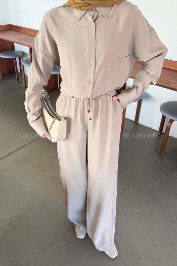 Mink Shirt Collar Long Arm Modal Regular Trousers Comfortable Suit