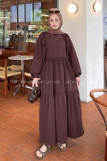 Plum Crew Neck Cotton Printed Dresess