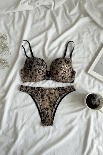 Leopard Cotton Fabric Underwire Support Bralet