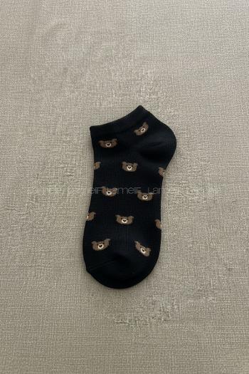 Lamelif Yıkamalı Penye Ayı Çorap