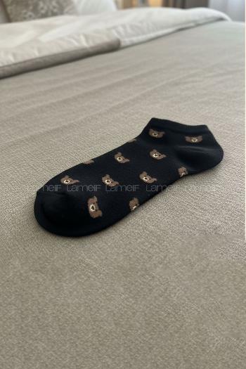 Lamelif Yıkamalı Penye Ayı Çorap