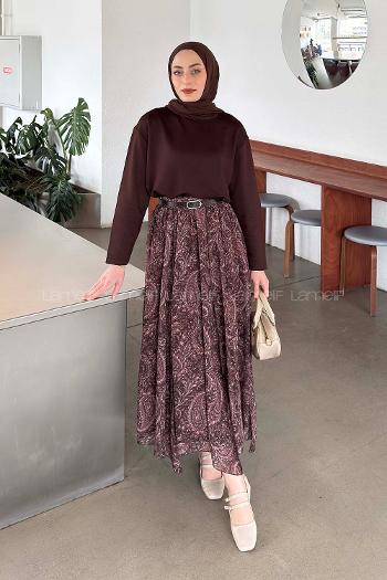 Bitter Brown Crew Neck Long Arm Sweatshirt