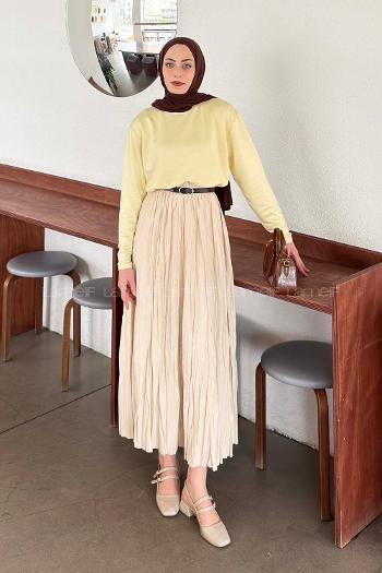 Lamelif Basic Sweat Sarı