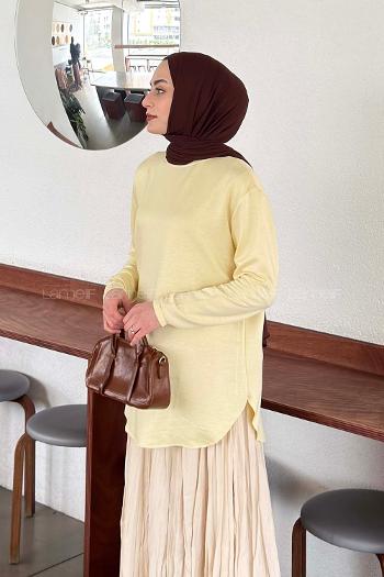 Lamelif Basic Sweat Sarı