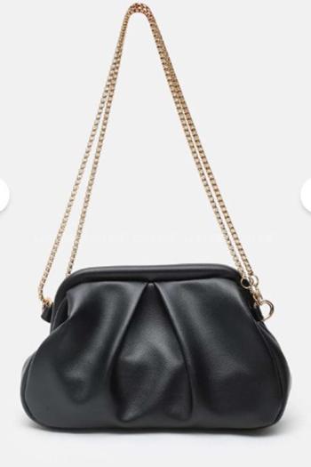 Lamelif Clutch Form Uzun Askılı Degas Kadın Çanta Siyah