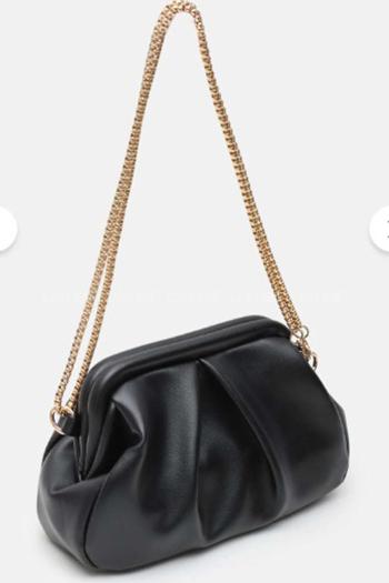 Lamelif Clutch Form Uzun Askılı Degas Kadın Çanta Siyah