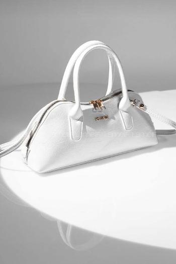 Lamelif Gold Detaylı Kadın El Ve Omuz Çantası Beyaz