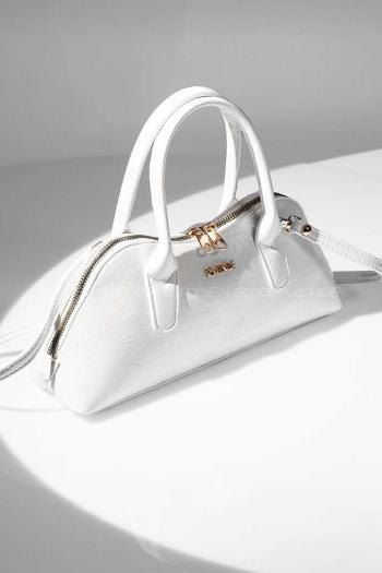 Lamelif Gold Detaylı Kadın El Ve Omuz Çantası Beyaz