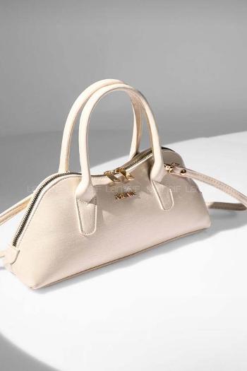 Lamelif Gold Detaylı Kadın El Ve Omuz Çantası Krem