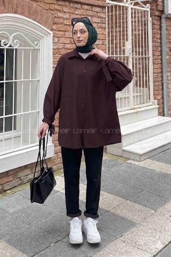 Plum Shirt Collar Long Arm Cotton Shirt